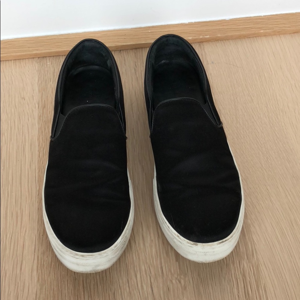 Celine Black Satin Skate Sneakers